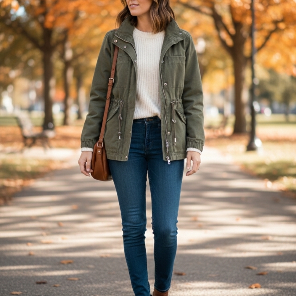 Old Navy Olive Green Utility Jacket
